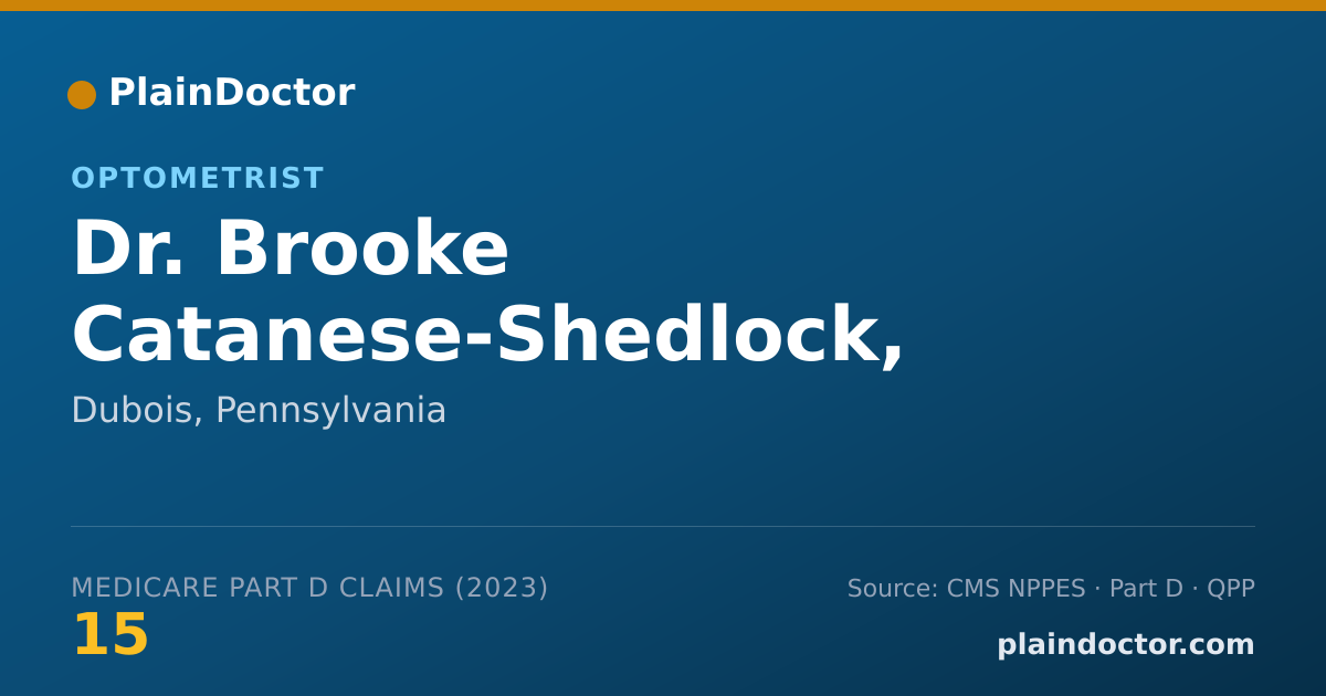 Shareable card for Brooke Catanese-Shedlock, O.D. - Optometrist, Dubois, PA