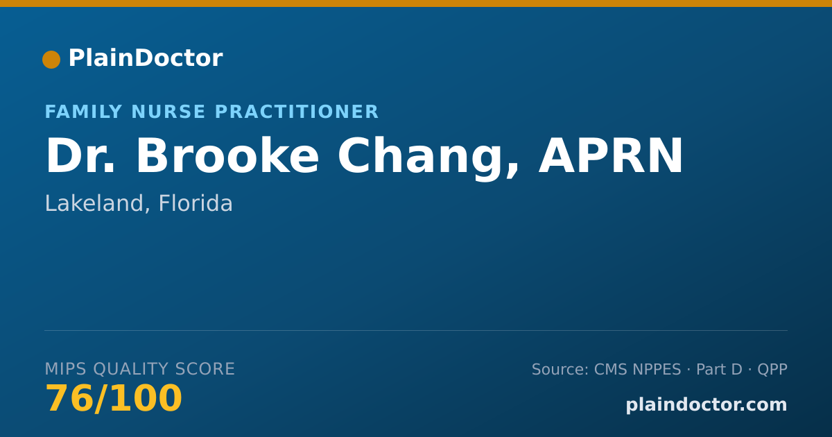 Shareable card for Brooke Chang, APRN - Family Nurse Practitioner, Lakeland, FL