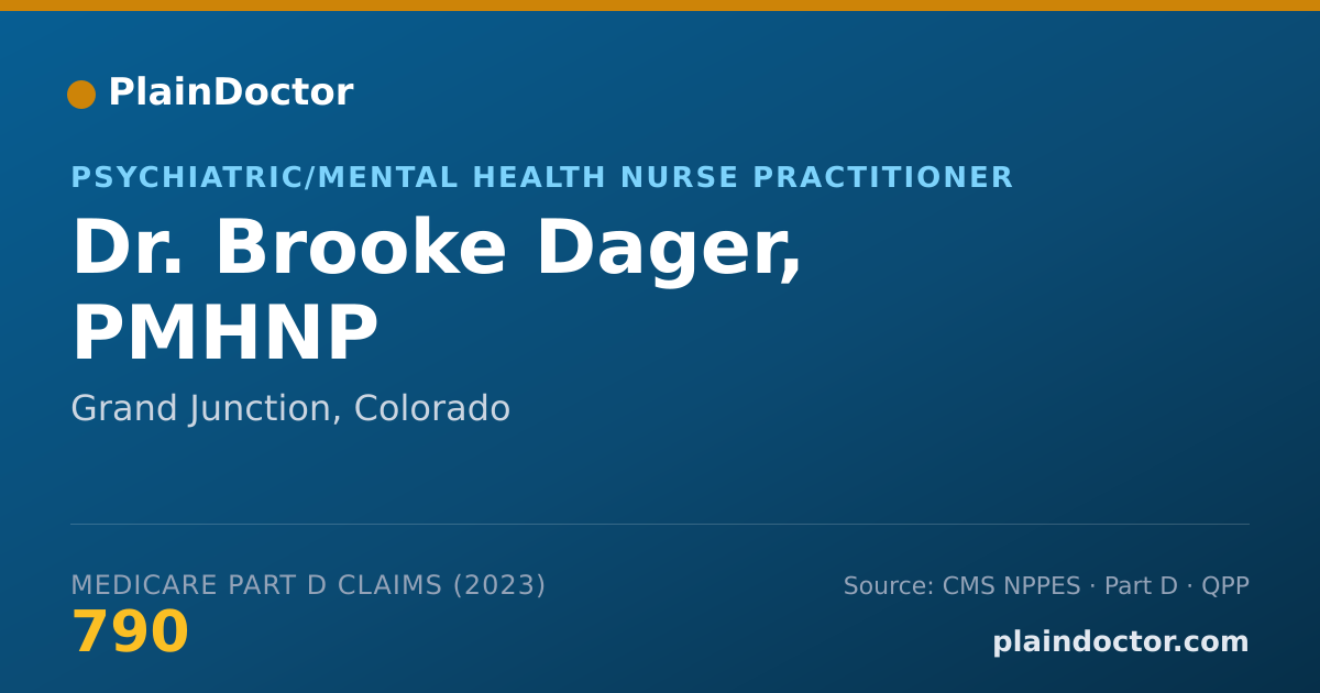 Shareable card for Brooke Dager, PMHNP - Psychiatric/Mental Health Nurse Practitioner, Grand Junction, CO
