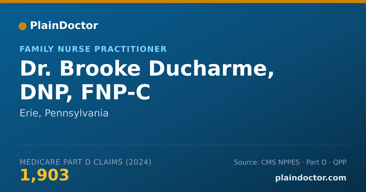 Shareable card for Brooke Ducharme, DNP, FNP-C - Family Nurse Practitioner, Erie, PA