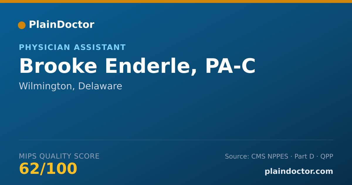 Shareable card for Brooke Enderle, PA-C - Physician Assistant, Wilmington, DE