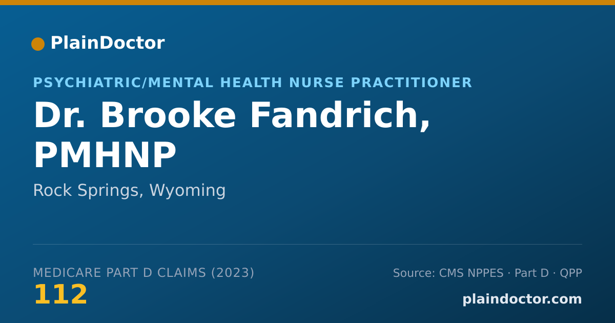 Shareable card for Brooke Fandrich, PMHNP - Psychiatric/Mental Health Nurse Practitioner, Rock Springs, WY
