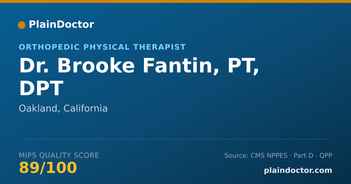 Shareable card for Brooke Fantin, PT, DPT - Orthopedic Physical Therapist, Oakland, CA