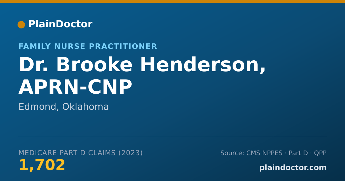 Shareable card for Brooke Henderson, APRN-CNP - Family Nurse Practitioner, Edmond, OK