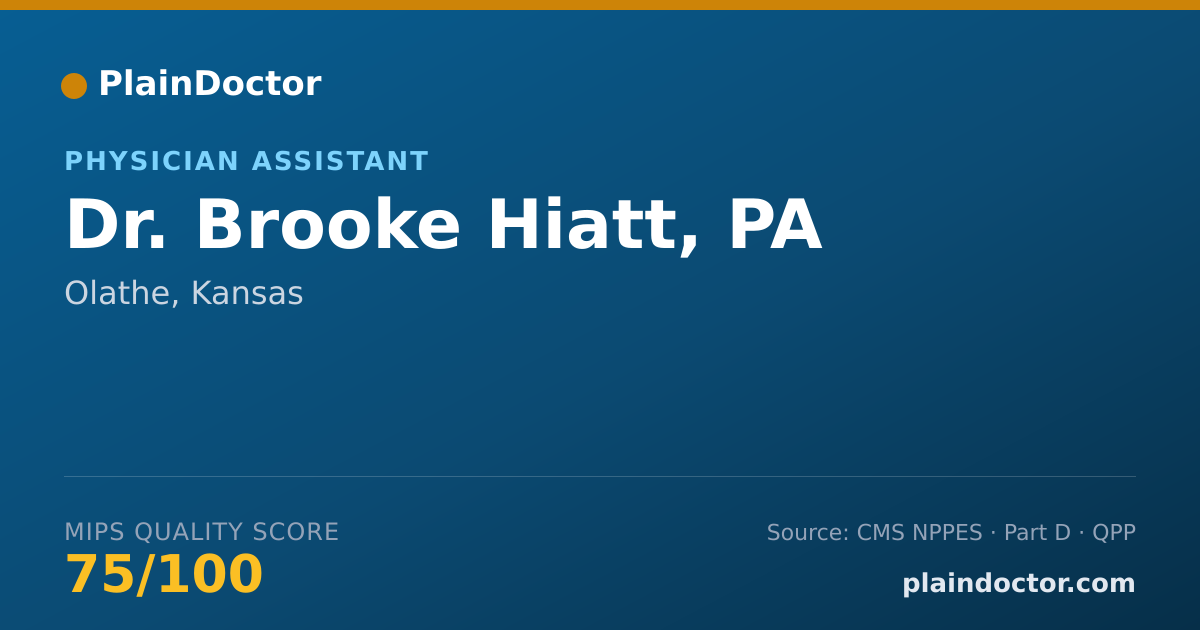 Shareable card for Brooke Hiatt, PA - Physician Assistant, Olathe, KS