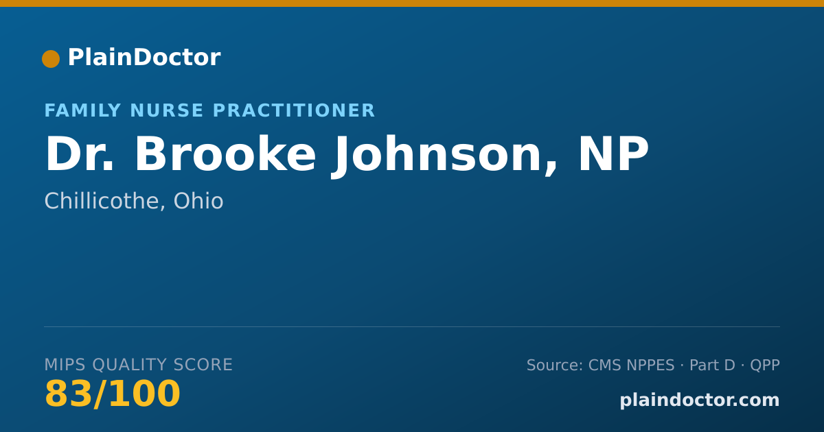 Shareable card for Brooke Johnson, NP - Family Nurse Practitioner, Chillicothe, OH