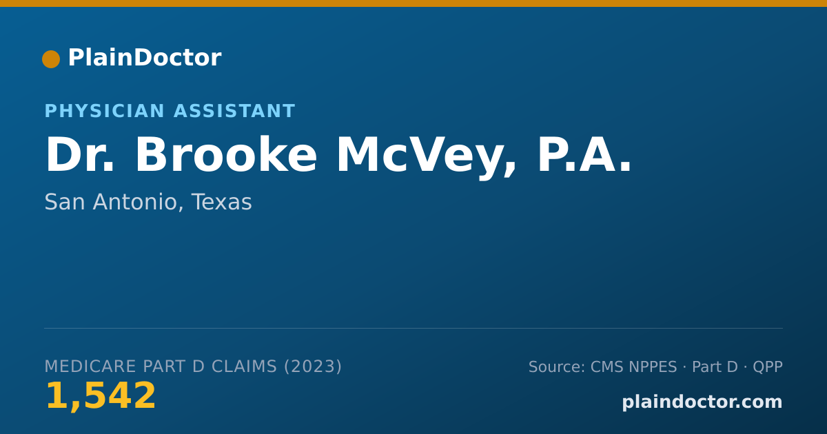 Shareable card for Brooke McVey, P.A. - Physician Assistant, San Antonio, TX