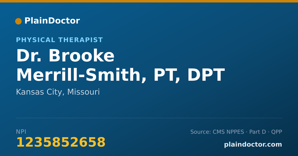 Shareable card for Brooke Merrill-Smith, PT, DPT - Physical Therapist, Kansas City, MO