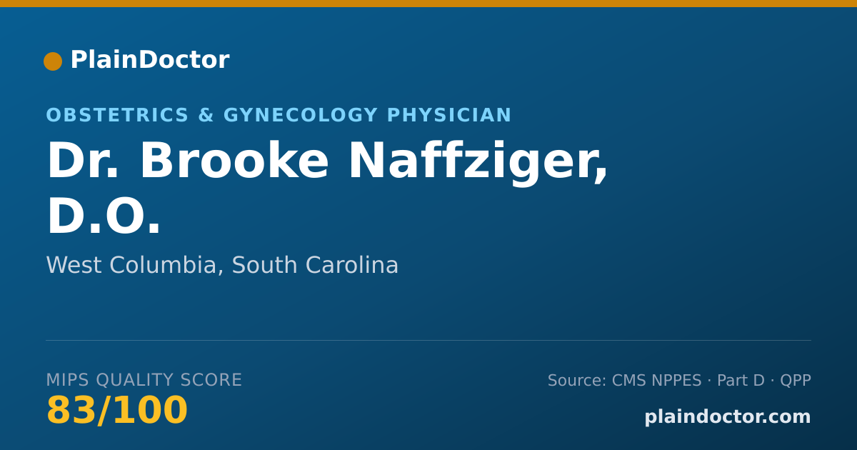 Shareable card for Brooke Naffziger, D.O. - Obstetrics & Gynecology Physician, West Columbia, SC
