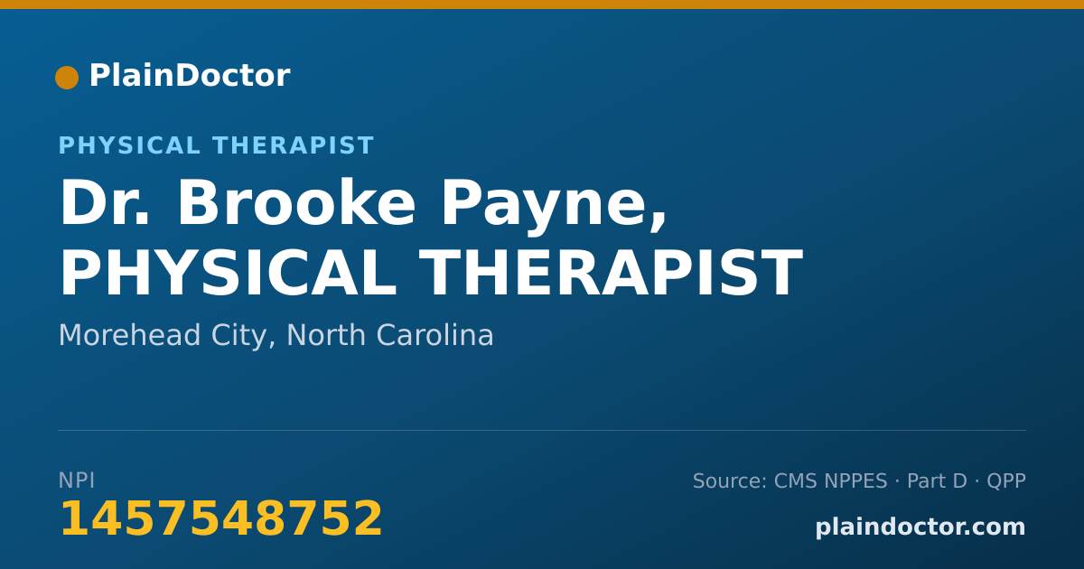 Shareable card for Brooke Payne, PHYSICAL THERAPIST - Physical Therapist, Morehead City, NC