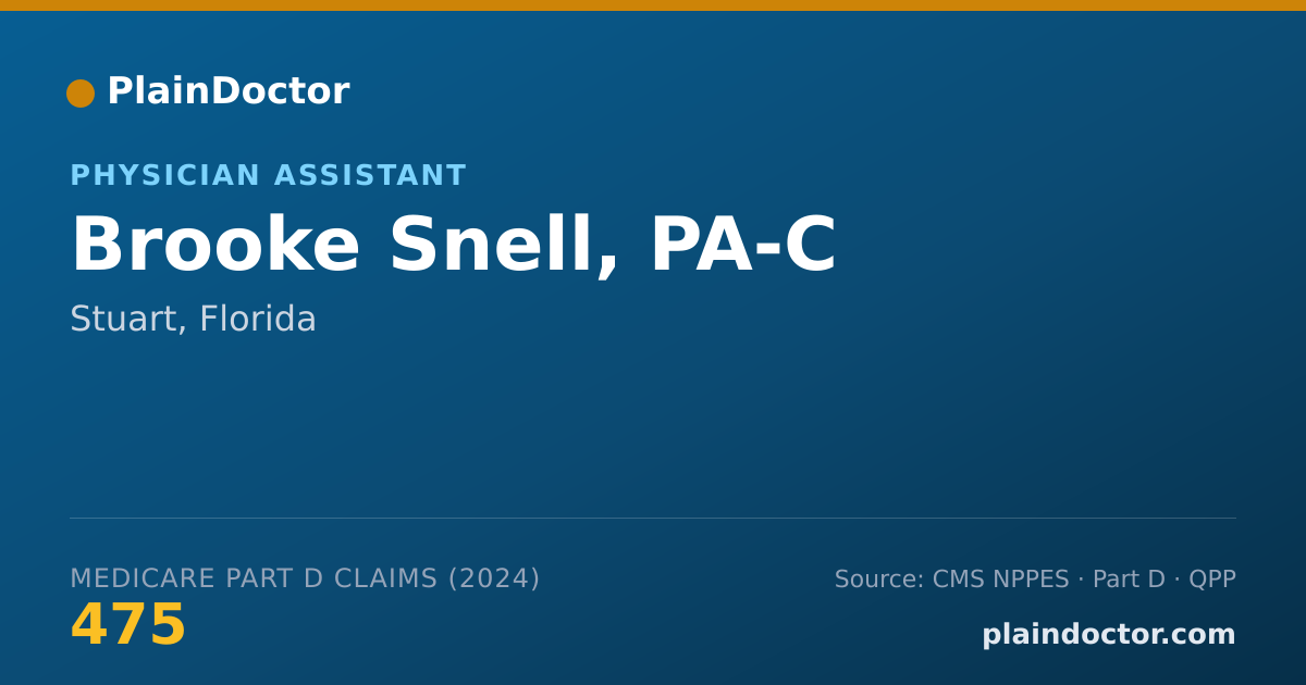 Shareable card for Brooke Snell, PA-C - Physician Assistant, Stuart, FL