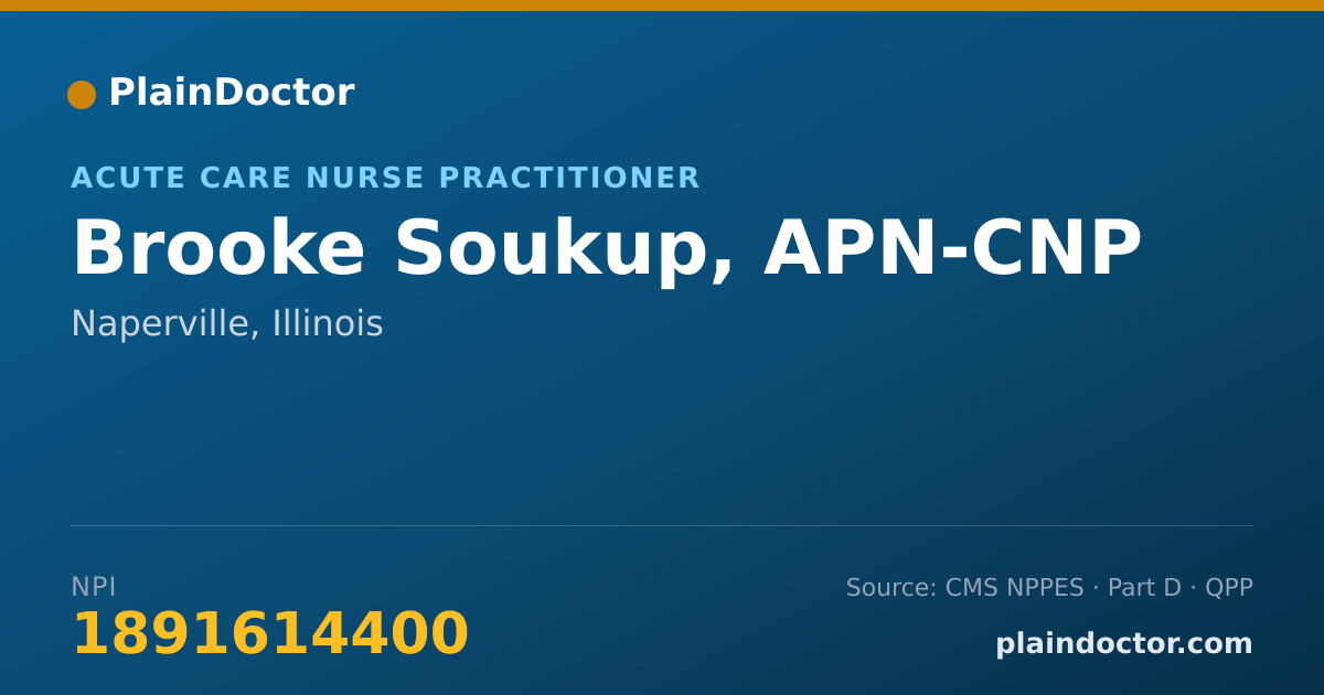 Shareable card for Brooke Soukup, APN-CNP - Nurse Practitioner, Naperville, IL
