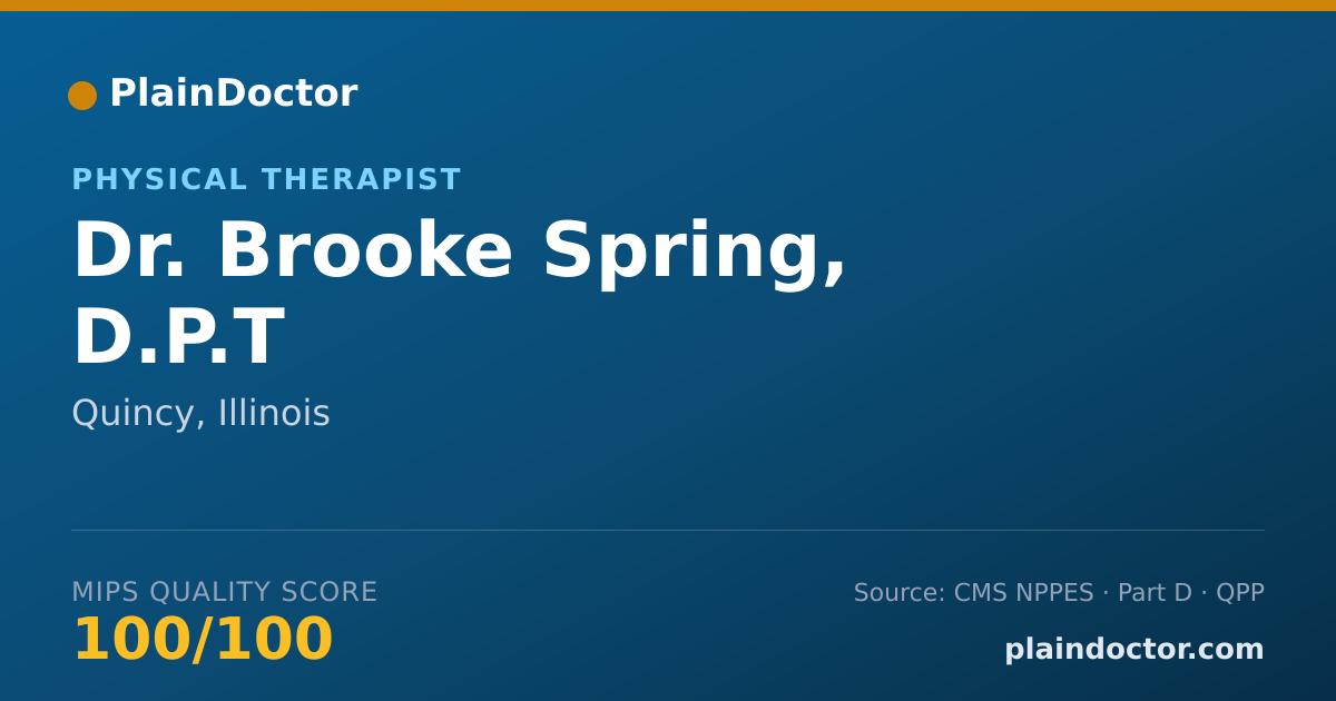 Shareable card for Brooke Spring, D.P.T - Physical Therapist, Quincy, IL