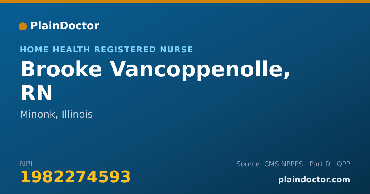 Shareable card for Brooke Vancoppenolle, RN - Home Health Registered Nurse, Minonk, IL