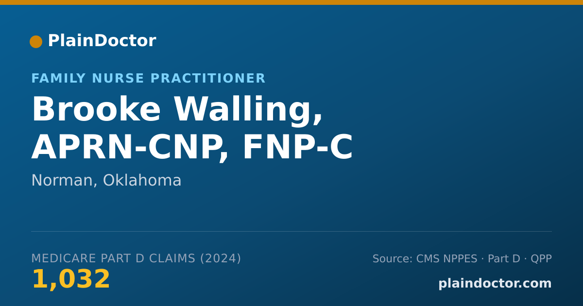 Shareable card for Brooke Walling, APRN-CNP, FNP-C - Family Nurse Practitioner, Norman, OK