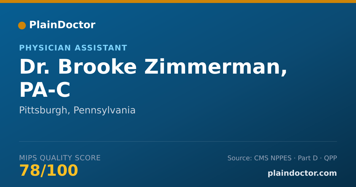 Shareable card for Brooke Zimmerman, PA-C - Physician Assistant, Pittsburgh, PA