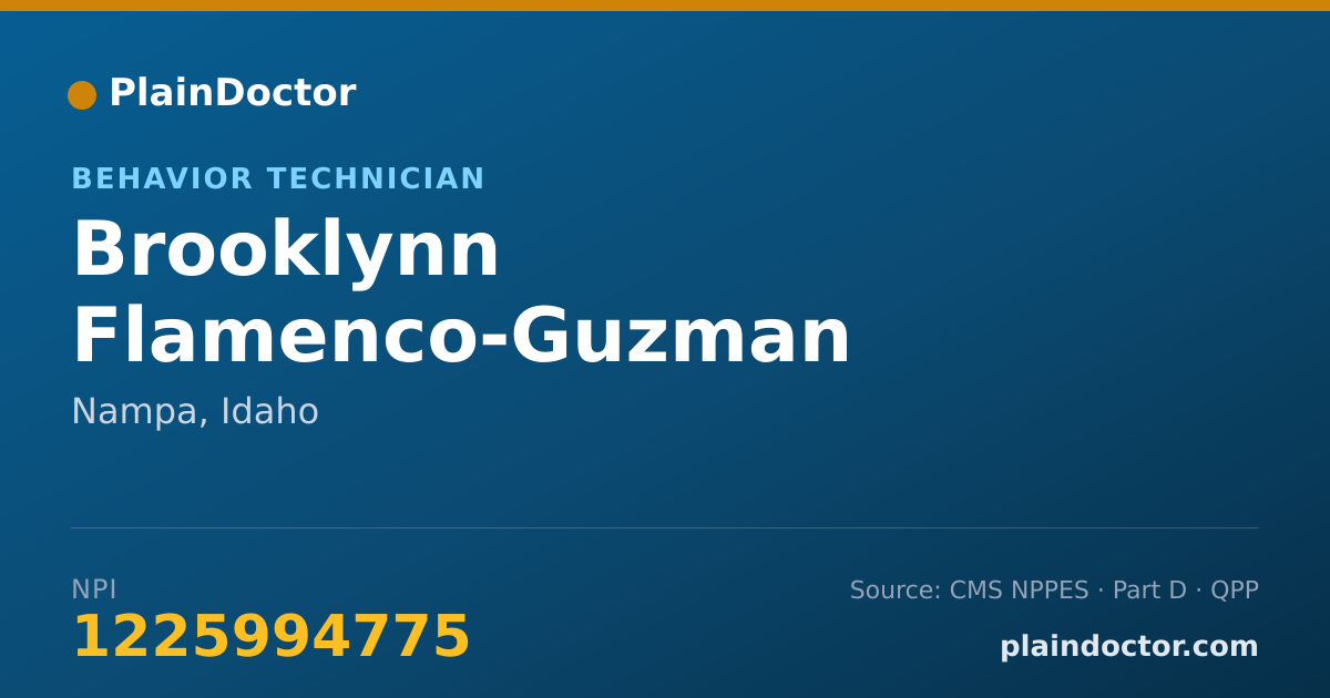 Shareable card for Brooklynn Flamenco-Guzman - Behavior Technician, Nampa, ID