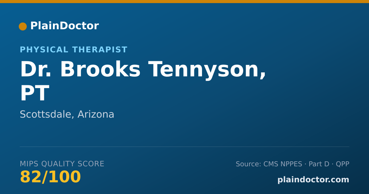 Shareable card for Brooks Tennyson, PT - Physical Therapist, Scottsdale, AZ