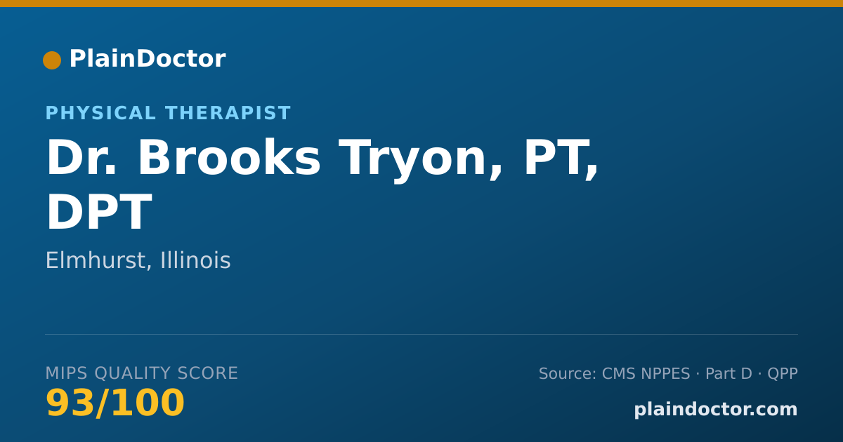 Shareable card for Brooks Tryon, PT, DPT - Physical Therapist, Elmhurst, IL
