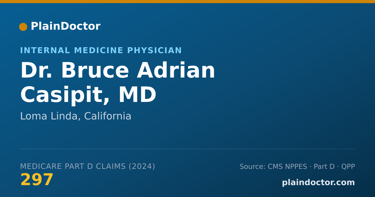Shareable card for Bruce Adrian Casipit, MD - Internal Medicine Physician, Loma Linda, CA