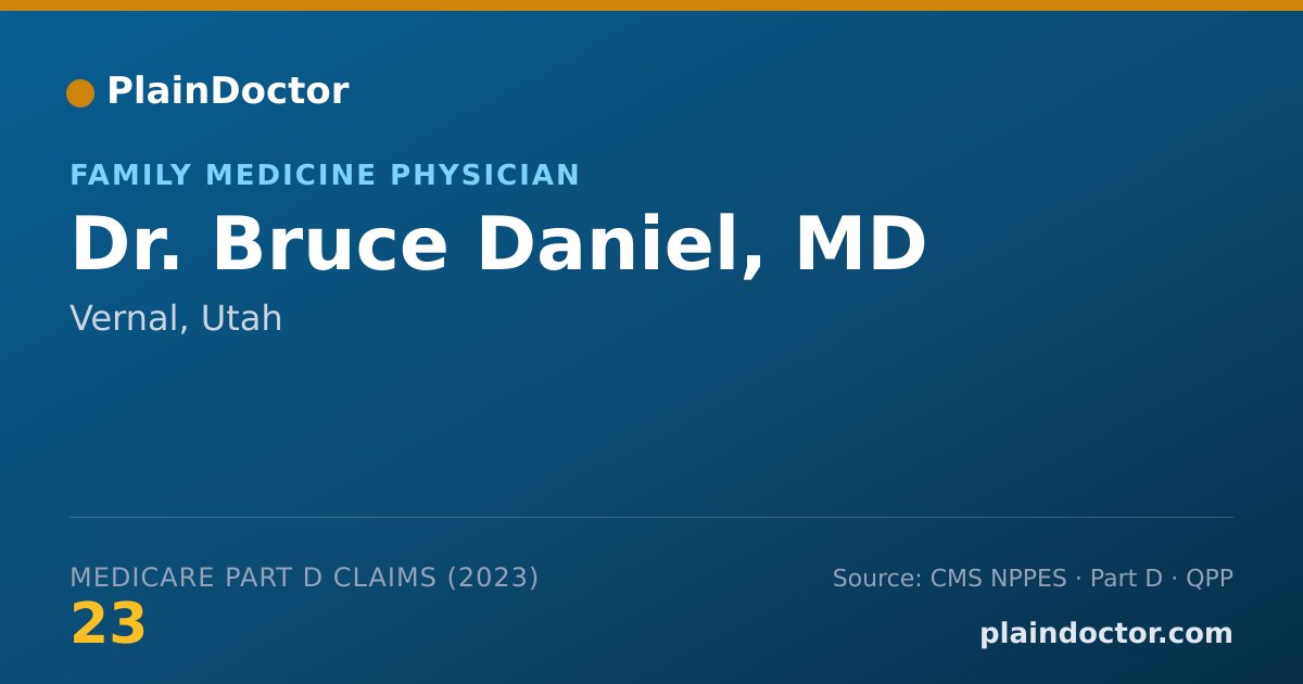 Shareable card for Bruce Daniel, MD - Family Medicine Physician, Vernal, UT