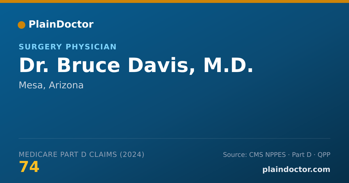 Shareable card for Bruce Davis, M.D. - Surgery Physician, Mesa, AZ