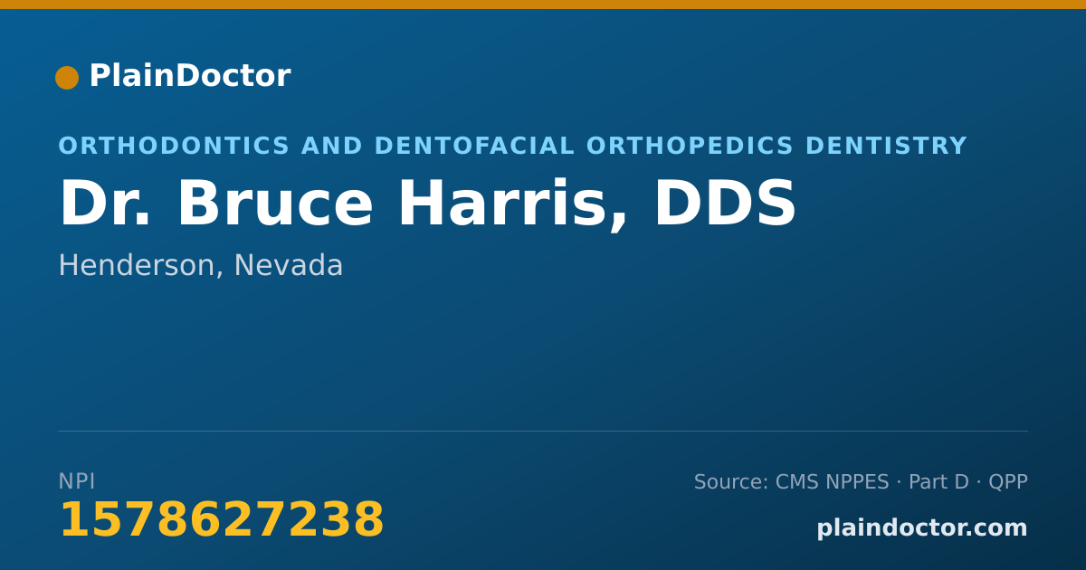 Shareable card for Bruce Harris, DDS - Orthodontics and Dentofacial Orthopedics Dentistry, Henderson, NV