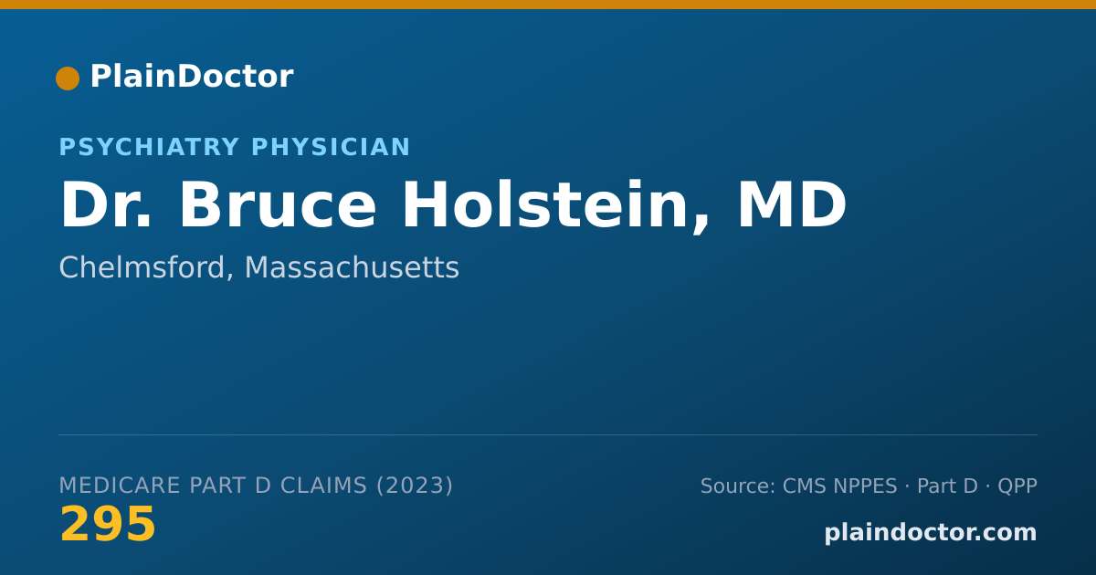 Shareable card for Bruce Holstein, MD - Psychiatry Physician, Chelmsford, MA