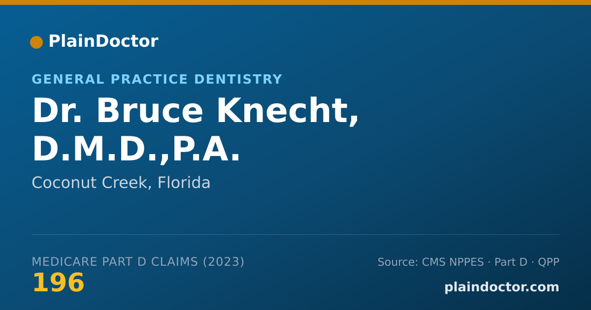 Shareable card for Bruce Knecht, D.M.D.,P.A. - General Practice Dentistry, Coconut Creek, FL