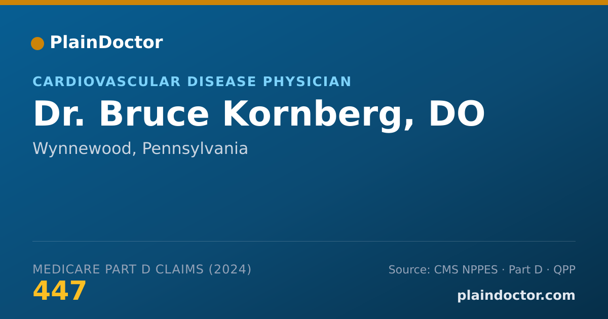 Shareable card for Bruce Kornberg, DO - Cardiovascular Disease Physician, Wynnewood, PA