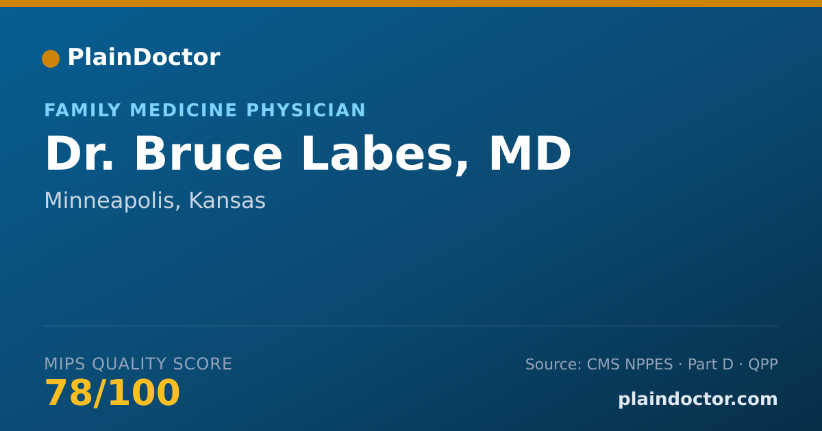 Shareable card for Bruce Labes, MD - Family Medicine Physician, Minneapolis, KS