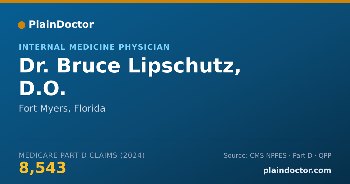Shareable card for Bruce Lipschutz, D.O. - Internal Medicine Physician, Fort Myers, FL