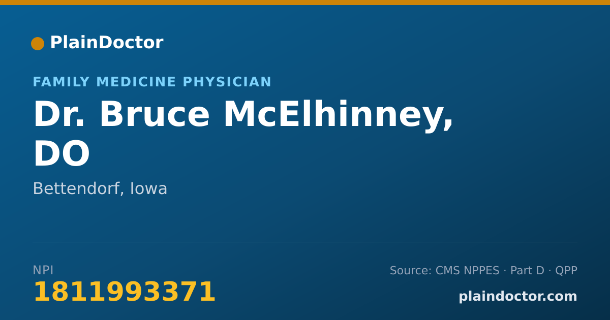 Shareable card for Bruce McElhinney, DO - Family Medicine Physician, Bettendorf, IA