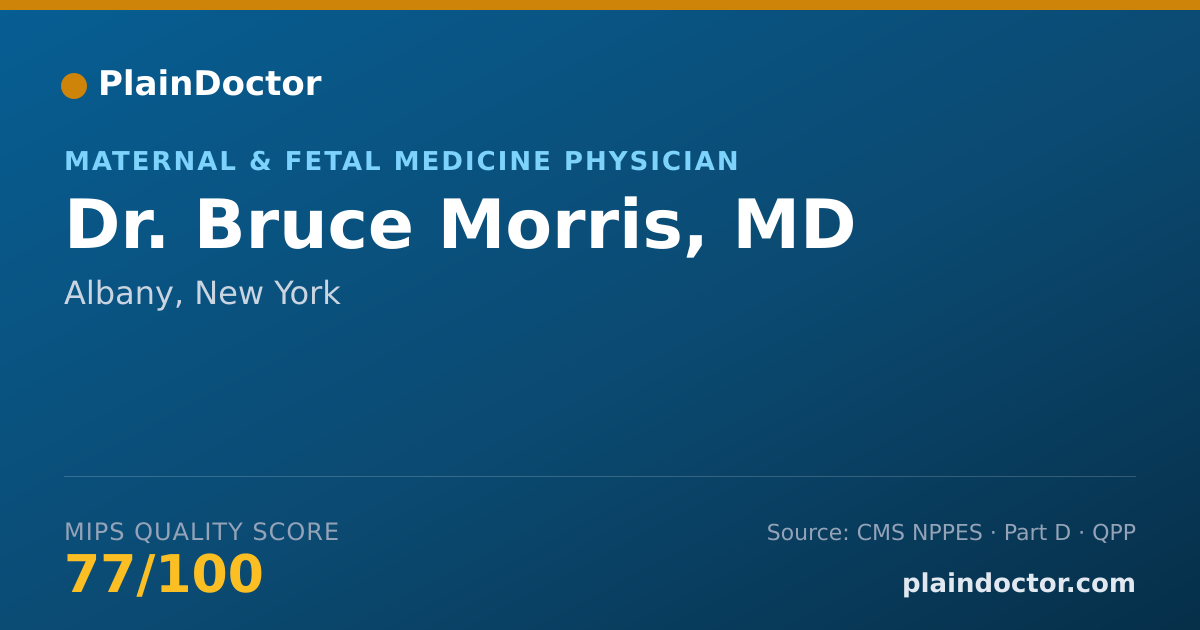 Shareable card for Bruce Morris, MD - Maternal & Fetal Medicine Physician, Albany, NY