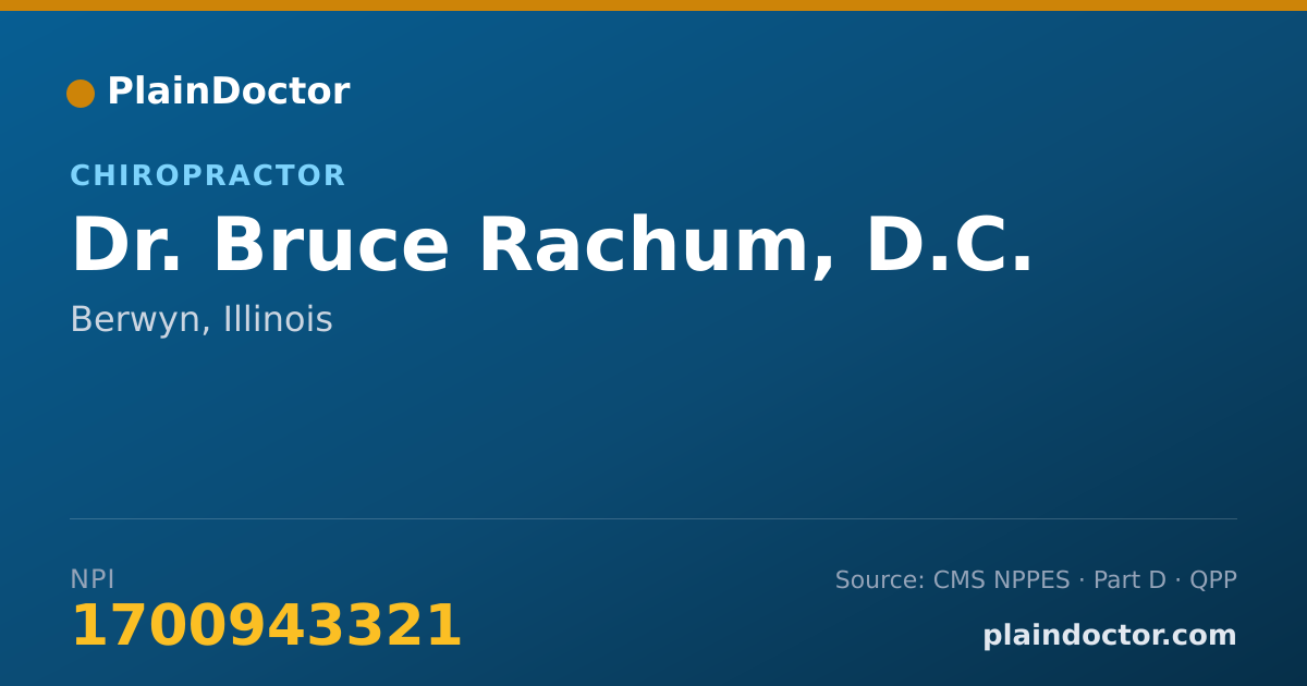 Shareable card for Bruce Rachum, D.C. - Chiropractor, Berwyn, IL