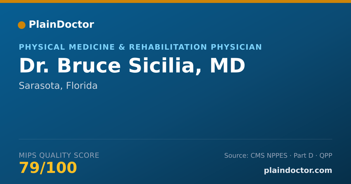 Shareable card for Bruce Sicilia, MD - Physical Medicine & Rehabilitation Physician, Sarasota, FL