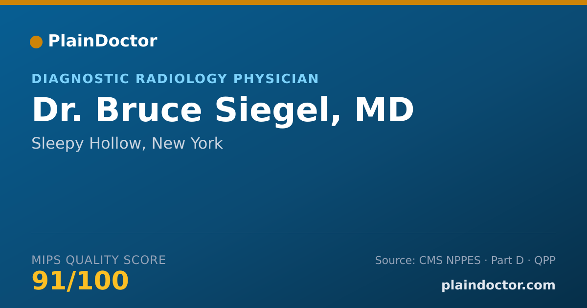 Shareable card for Bruce Siegel, MD - Diagnostic Radiology Physician, Sleepy Hollow, NY