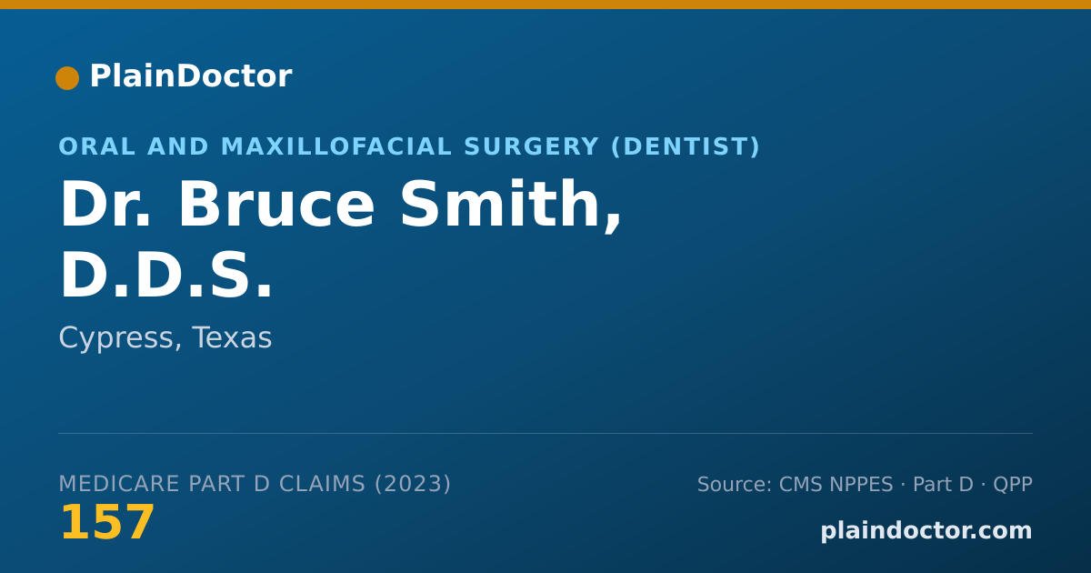 Shareable card for Bruce Smith, D.D.S. - Oral and Maxillofacial Surgery (Dentist), Cypress, TX