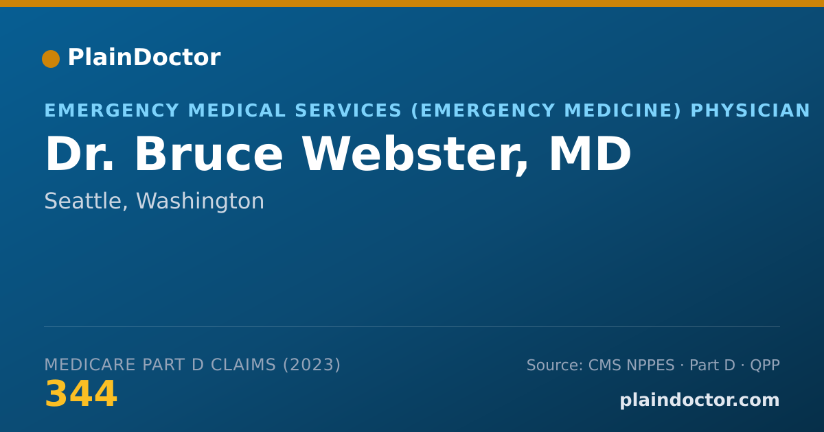 Shareable card for Bruce Webster, MD - Emergency Medical Services (Emergency Medicine) Physician, Seattle, WA