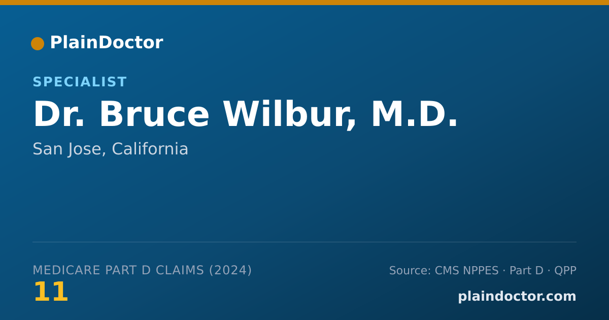 Shareable card for Bruce Wilbur, M.D. - Specialist, San Jose, CA