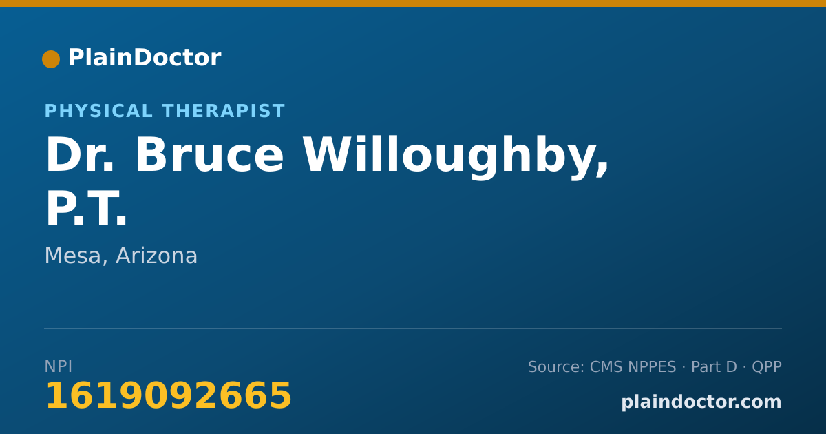 Shareable card for Bruce Willoughby, P.T. - Physical Therapist, Mesa, AZ