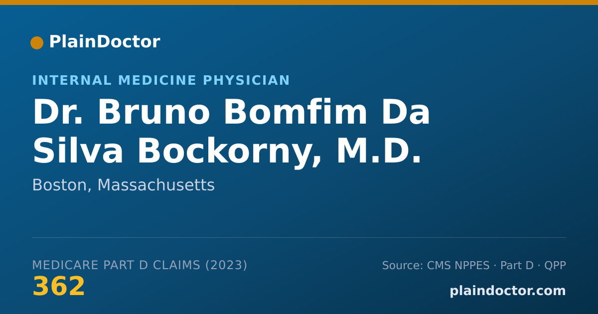 Shareable card for Bruno Bomfim Da Silva Bockorny, M.D. - Internal Medicine Physician, Boston, MA