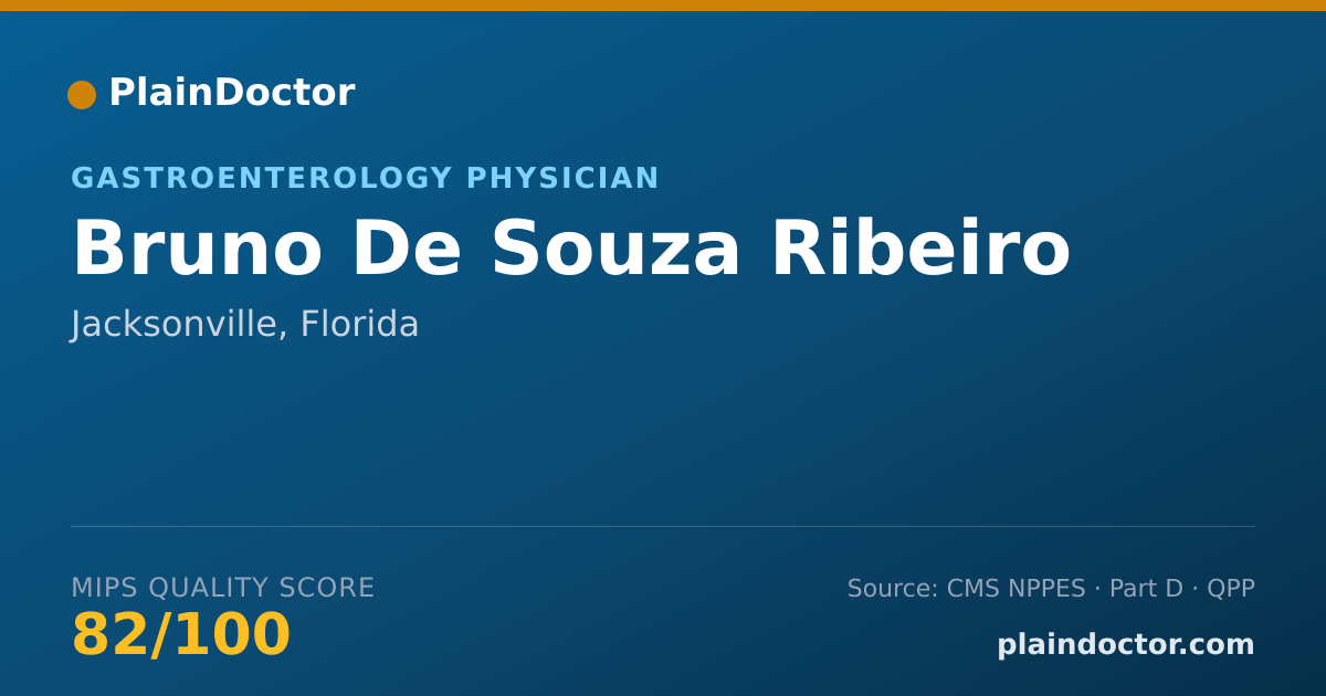 Shareable card for Bruno De Souza Ribeiro - Gastroenterology Physician, Jacksonville, FL
