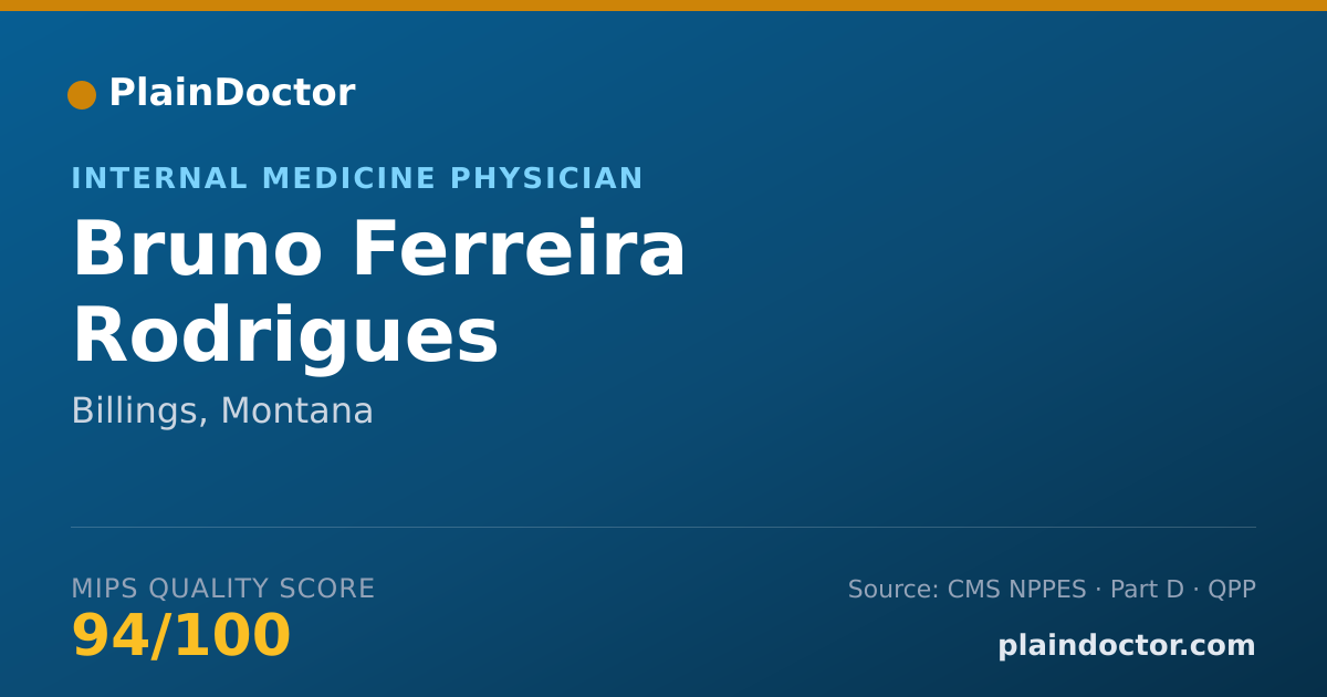 Shareable card for Bruno Ferreira Rodrigues - Internal Medicine Physician, Billings, MT