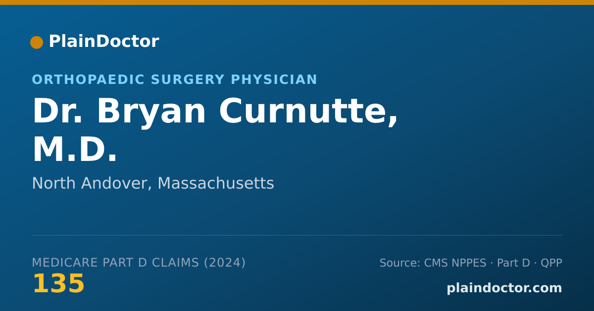Shareable card for Bryan Curnutte, M.D. - Orthopaedic Surgery Physician, North Andover, MA