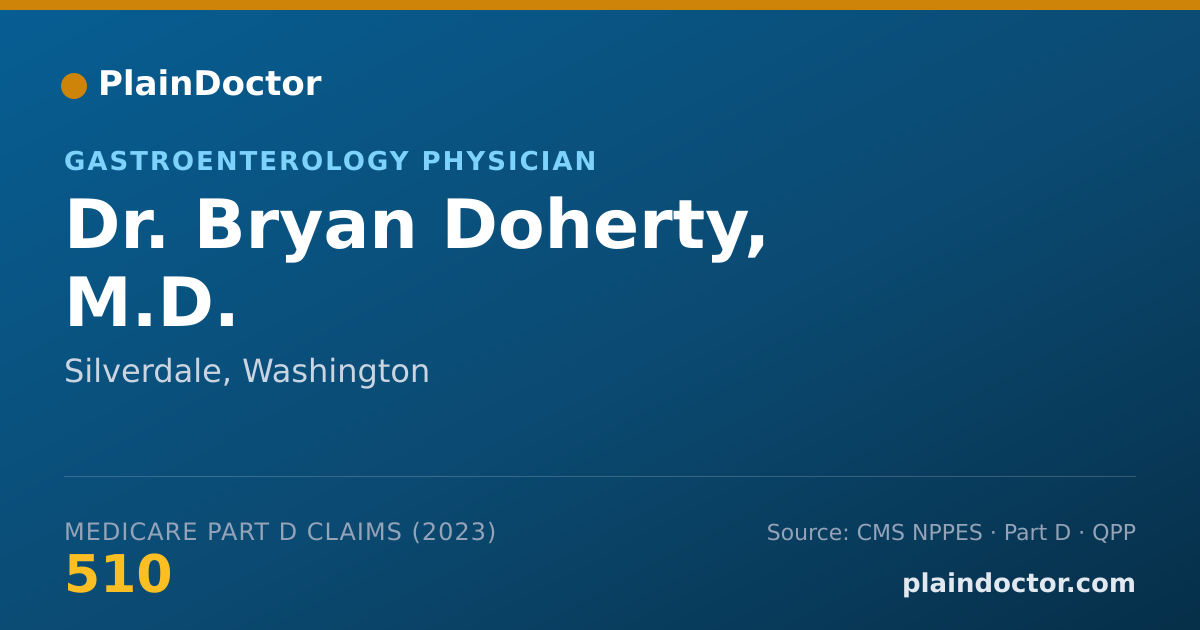 Shareable card for Bryan Doherty, M.D. - Gastroenterology Physician, Silverdale, WA