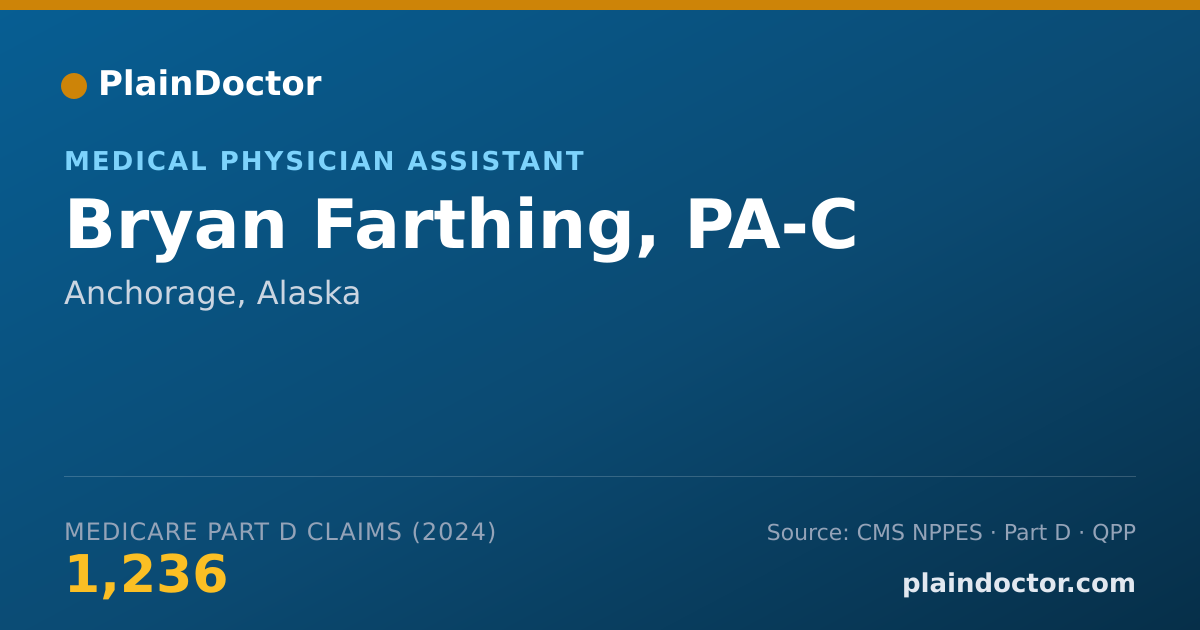 Shareable card for Bryan Farthing, PA-C - Allergy Physician, Anchorage, AK