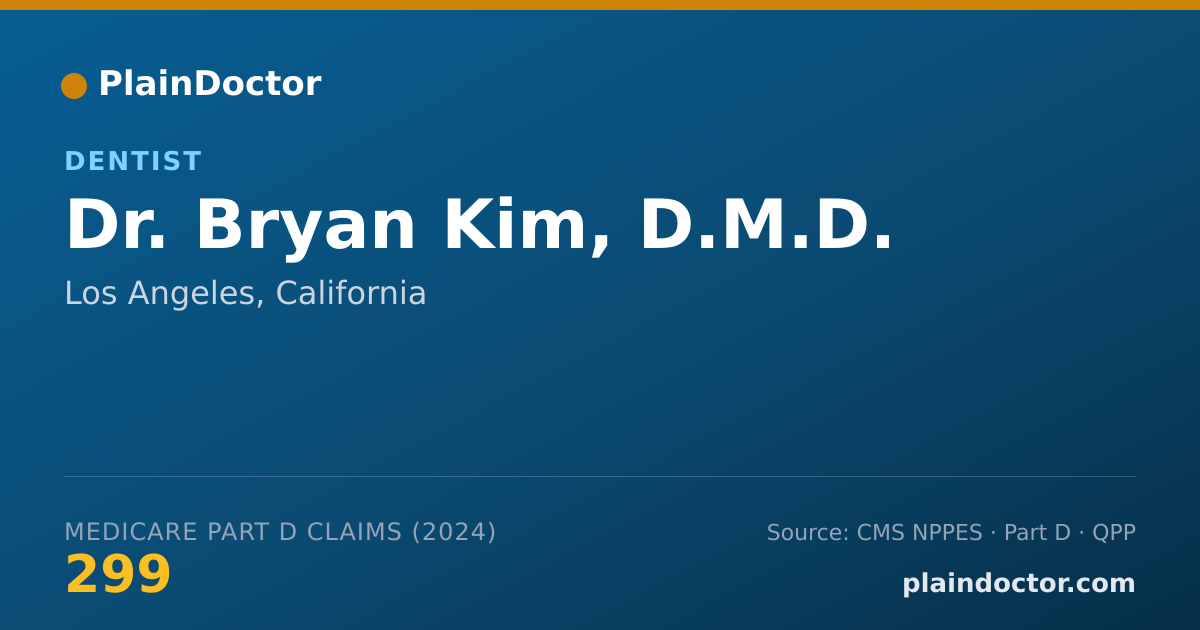 Shareable card for Bryan Kim, D.M.D. - Dentist, Los Angeles, CA