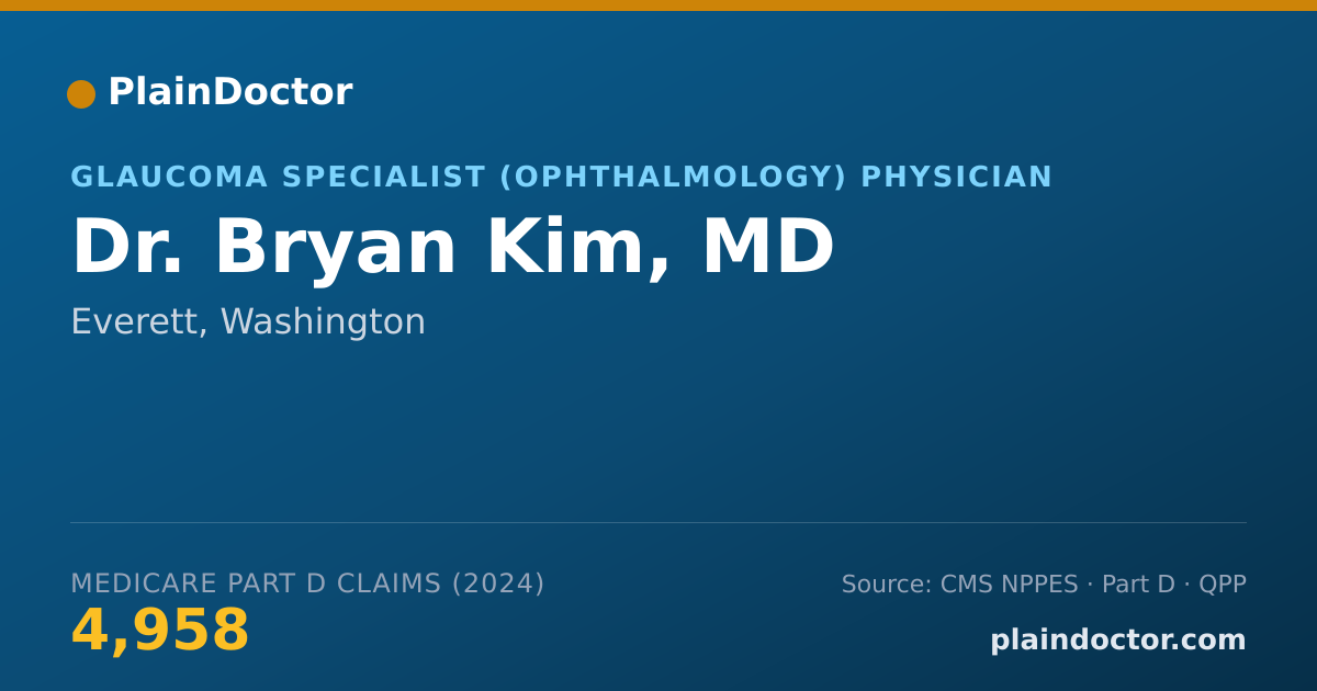 Shareable card for Bryan Kim, MD - Glaucoma Specialist (Ophthalmology) Physician, Everett, WA