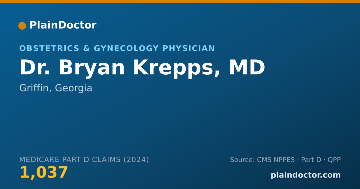 Shareable card for Bryan Krepps, MD - Obstetrics & Gynecology Physician, Griffin, GA